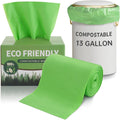 13 Gallon Trash Bags Compostable Compost Large Garbage Bag Extra Thick 1.1 Mil for Kitchen Bathroom