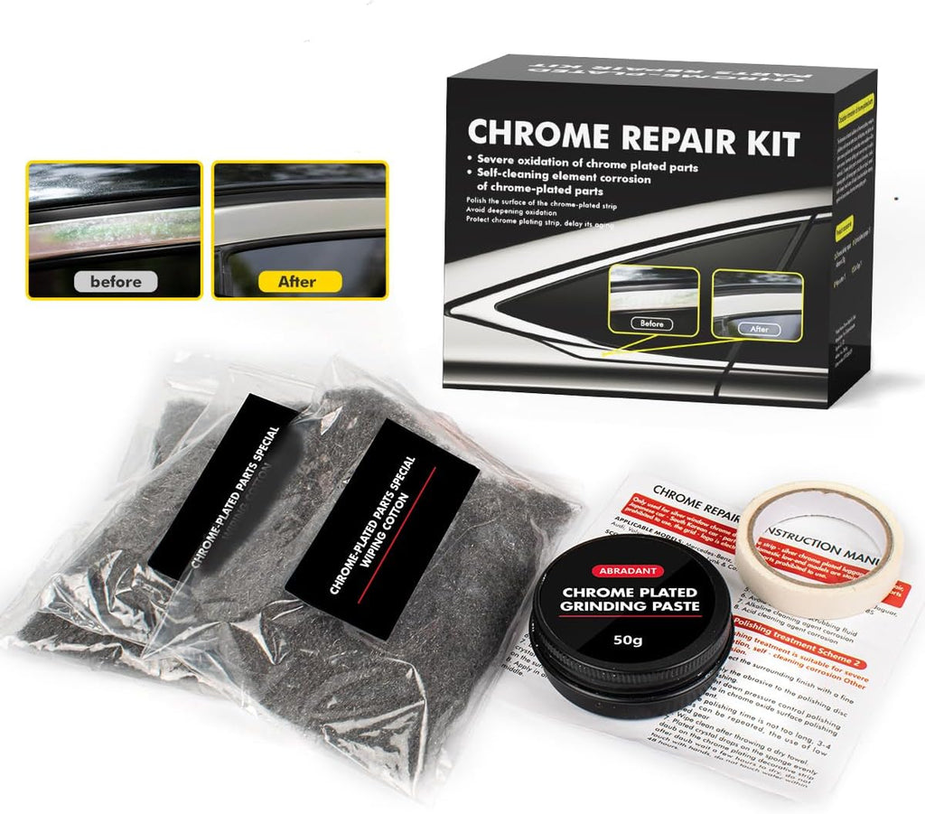 Metal Polish Restorer and Protectant, Chrome Cleaner and Polish for Cars, Removes Oxidation and