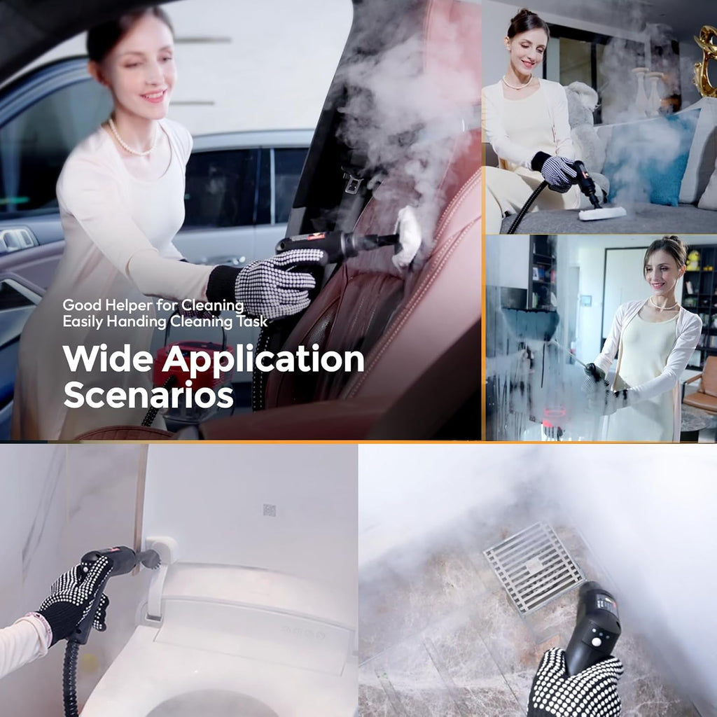 Steam Cleaner, 2500w Steamer for Cleaning, 3-Garde Adjustable Handle, 1.6L Water Tank, Steam