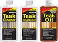 STAR BRITE Teak Care 3 Step Kit - Teak Cleaner + Teak Brightener + Teak Oil - 16 OZ (081216)