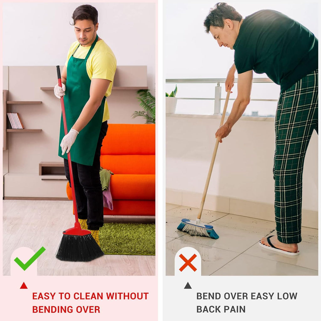 WILLBOND 20 Pcs Heavy Duty Broom Outdoor Indoor Commercial Angle Brooms Bulk for Courtyard Garage