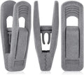 Grey Velvet Clips for Velvet Hangers - 20 PCS Gray Non Slip Velvet Hanger Clip, Pants Hanger Velvet