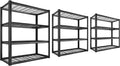 REIBII 40" W Garage Shelving 2240 LBS Storage Shelves Adjustable Heavy Duty Shelving 4 Tier Metal
