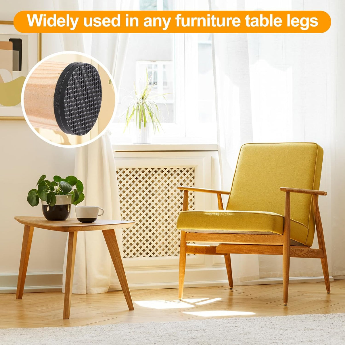 CHUNZEXI Non Slip Furniture Pads - 48 Premium Furniture Grippers Self Adhesive Rubber Furniture