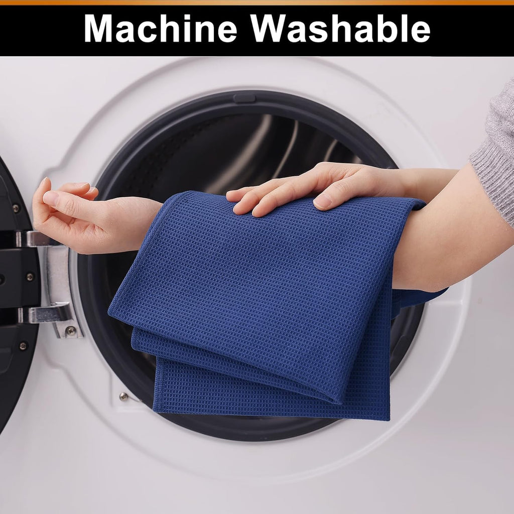 Homaxy 100% Cotton Waffle Weave Kitchen Towels - 6 Pack Soft and Absorbent Dish Towels - 16 x 26