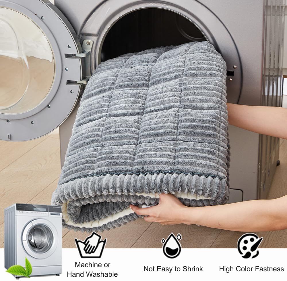 Couch Cover for Dogs Washable, Fuzzy Pet Couch Covers for 2 Cushion Sofa Pet Friendly, Non Slip