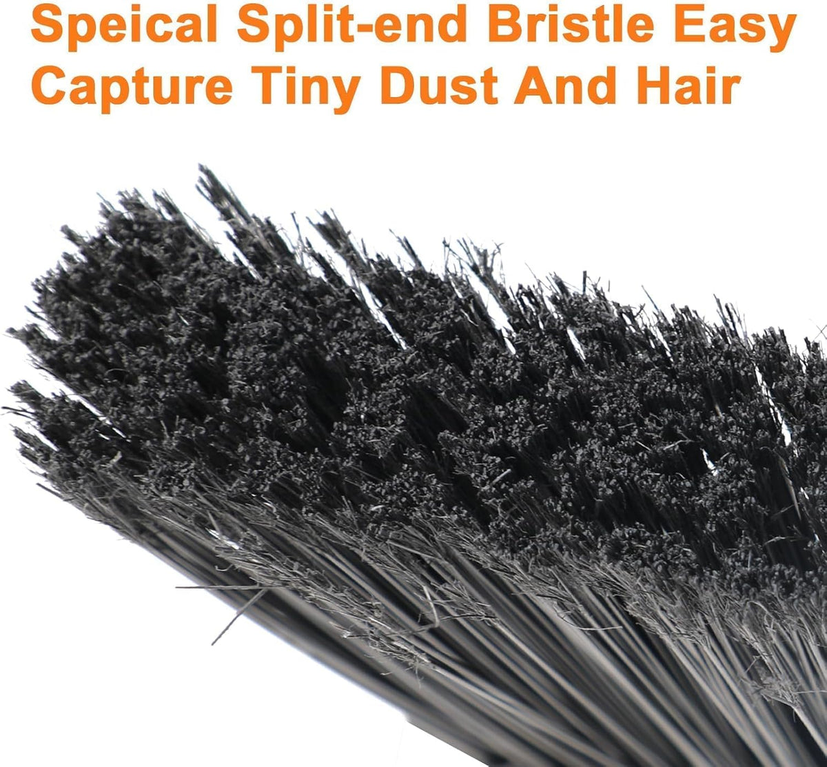 Outdoor Indoor Broom, Brooms for Sweeeping Indoor, Heavy-Duty Kitchen Broom with Long Pole, Angle