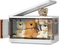 HAIXIN Storage Bins with Lids, Collapsible and Stackable Storage Bins, Plastic Closet Organizer