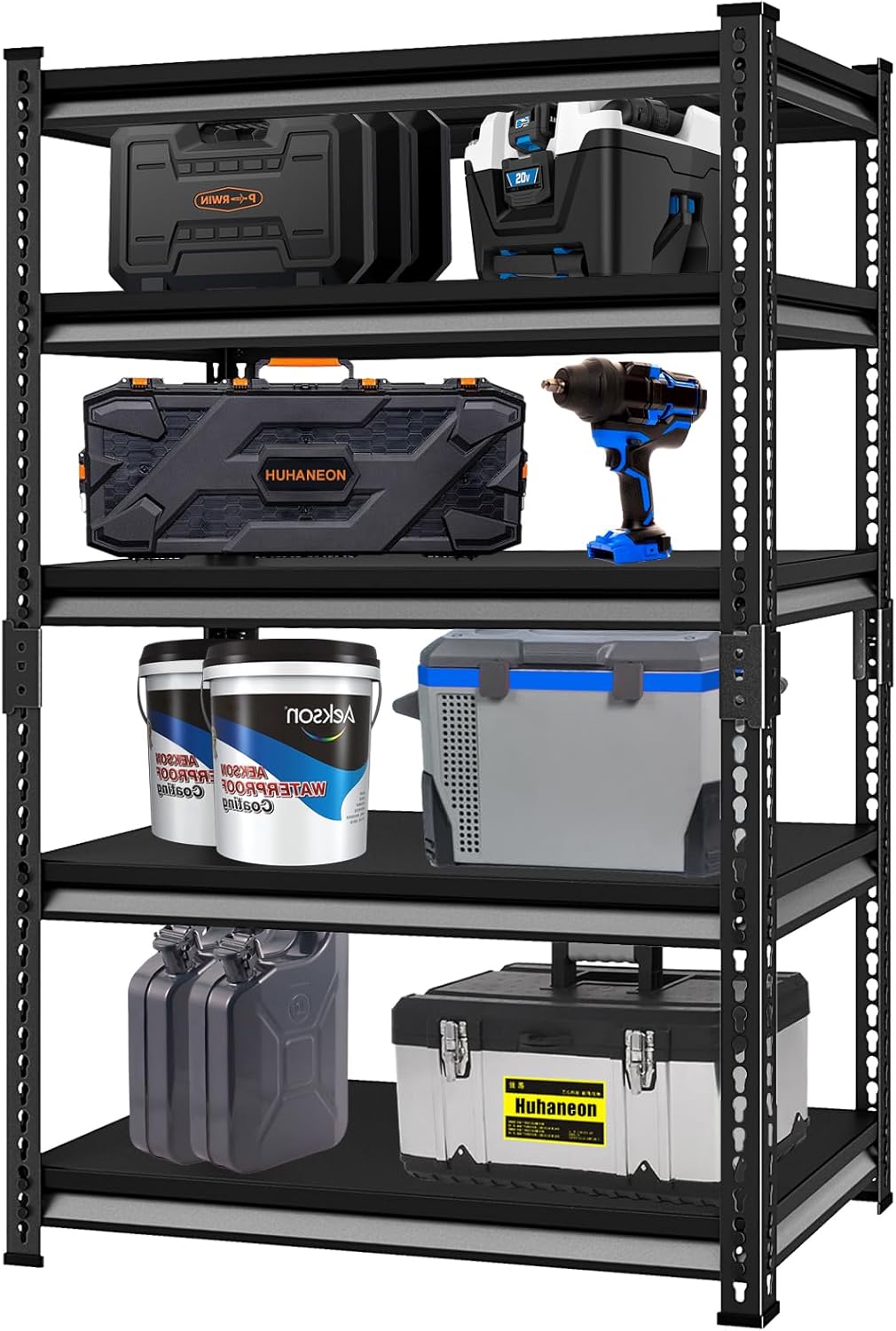 Adjustable Garage Storage Shelves, 40''W Garage Shelving Heavy Duty Loads 2200LBS, Metal Industrial