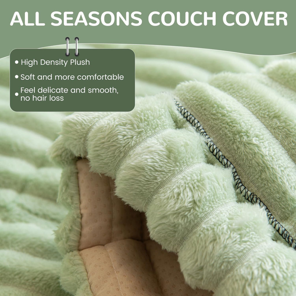 OTOB Dog Couch Covers for 3 Cushion Washable Non Slip Plush Pet Friendly Bed Mat Sofa Cover for