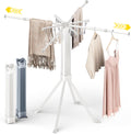 BIREN Clothes Drying Rack Foldable Extending Laundry Rack with 16 Clips Collapsible Clothing Rack