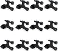 12 Pack Hinge Pin Black Door Stopper, Adjustable Heavy Duty Hinge Pin Door Stop with Black Rubber