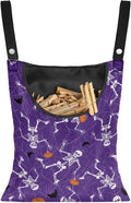 Gothic Skull Summer Clothes Pin Bag Clothespin Bags Holder Clothespin Holder 14.5 x 12 Inch