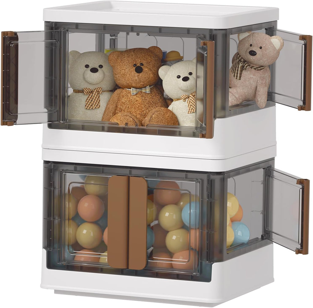 HAIXIN 4 Doors Opening Shelf Organizer, Foldable Closet Organizers and Storage, 6.86 Gal Cube