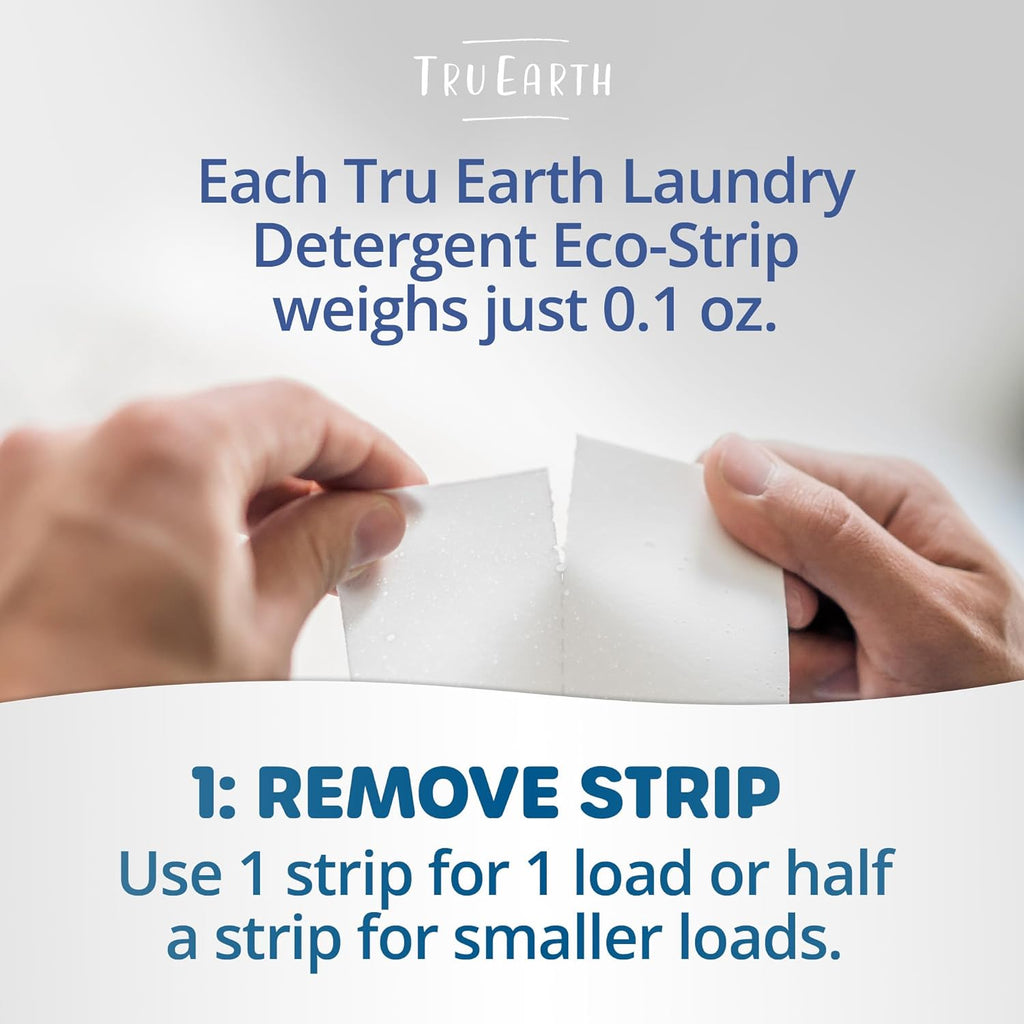 Tru Earth Platinum - Heavy Duty Laundry Detergent Sheets - Up to 128 Loads (64 Count), Fragrance