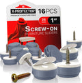 Chair Glides X-PROTECTOR – 16 PCS 1" Furniture Glides – Screw-On Chair Sliders – Premium Chair Leg