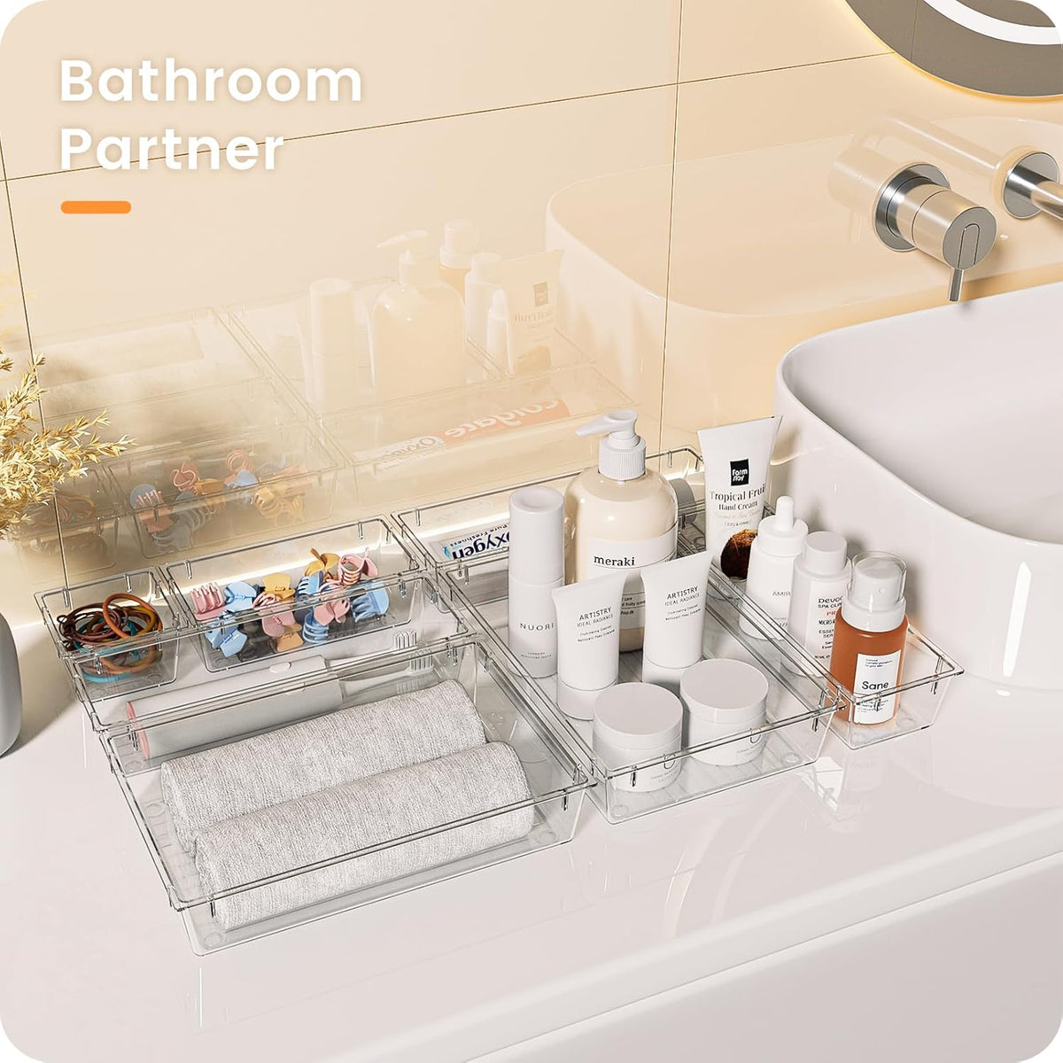 A-LuGei Drawer Organizer, Bathroom Organizers and Storage, Makeup organizer, Desk drawer organizer