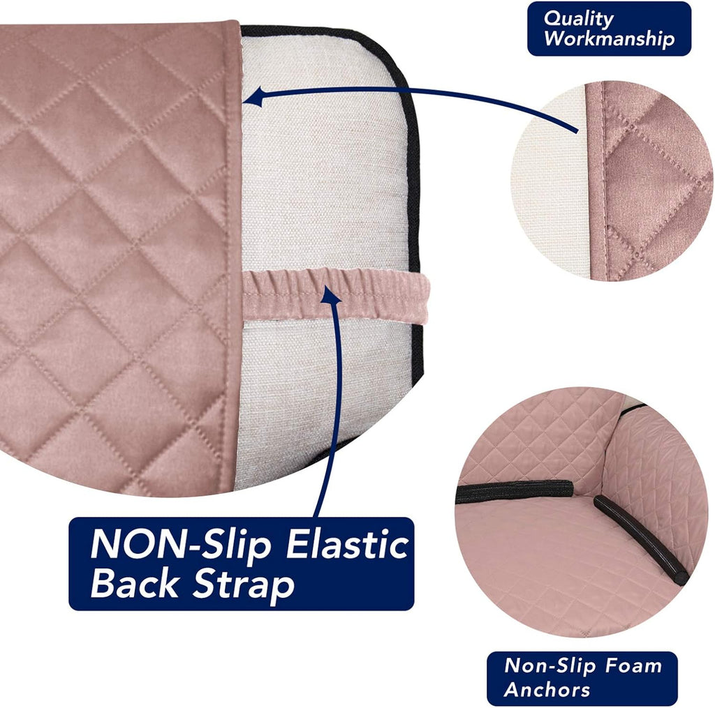 PureFit Reversible Quilted Sofa Cover, Water Resistant Slipcover Furniture Protector, Washable