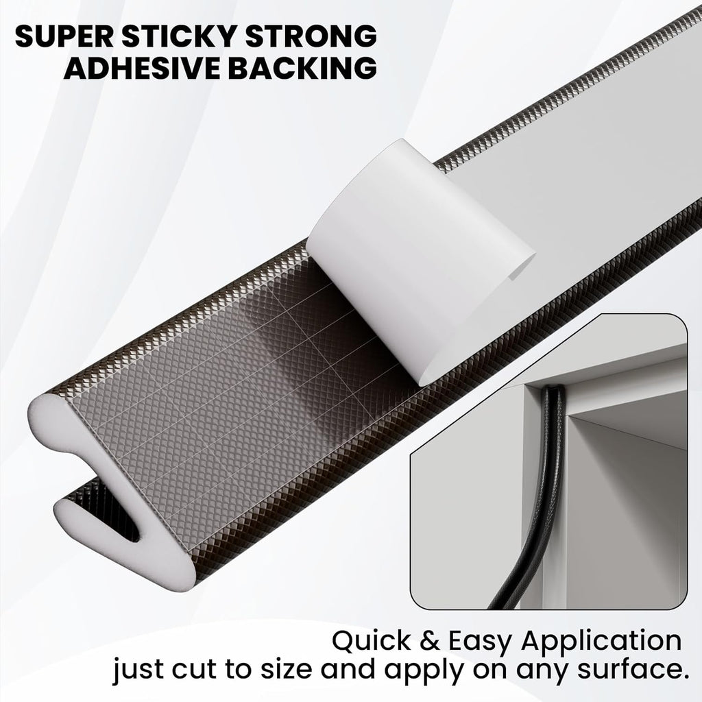 V Shape Foam Weather Stripping Door Frame Seal Strip 33FT Brown, Draft Stopper, Insulation Winter