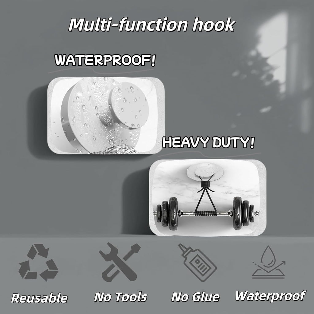 2025 Upgraded Stainless Steel Heavy Duty Suction Cup Hooks For Shower Bathroom Accessories