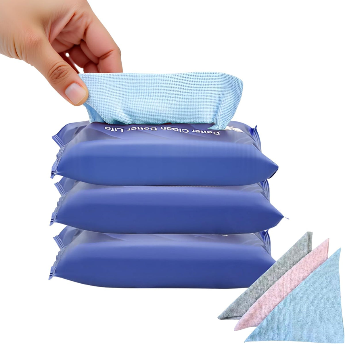 Microfiber Cleaning Cloths 60-Pack Microfiber Towels Pull-Out Packs 8.7x8.7 in, Lint Free, Streak