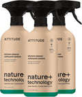 ATTITUDE Kitchen Cleaner Spray, Natural Origin Ingredients, EWG Verified, Cleans and Degreases