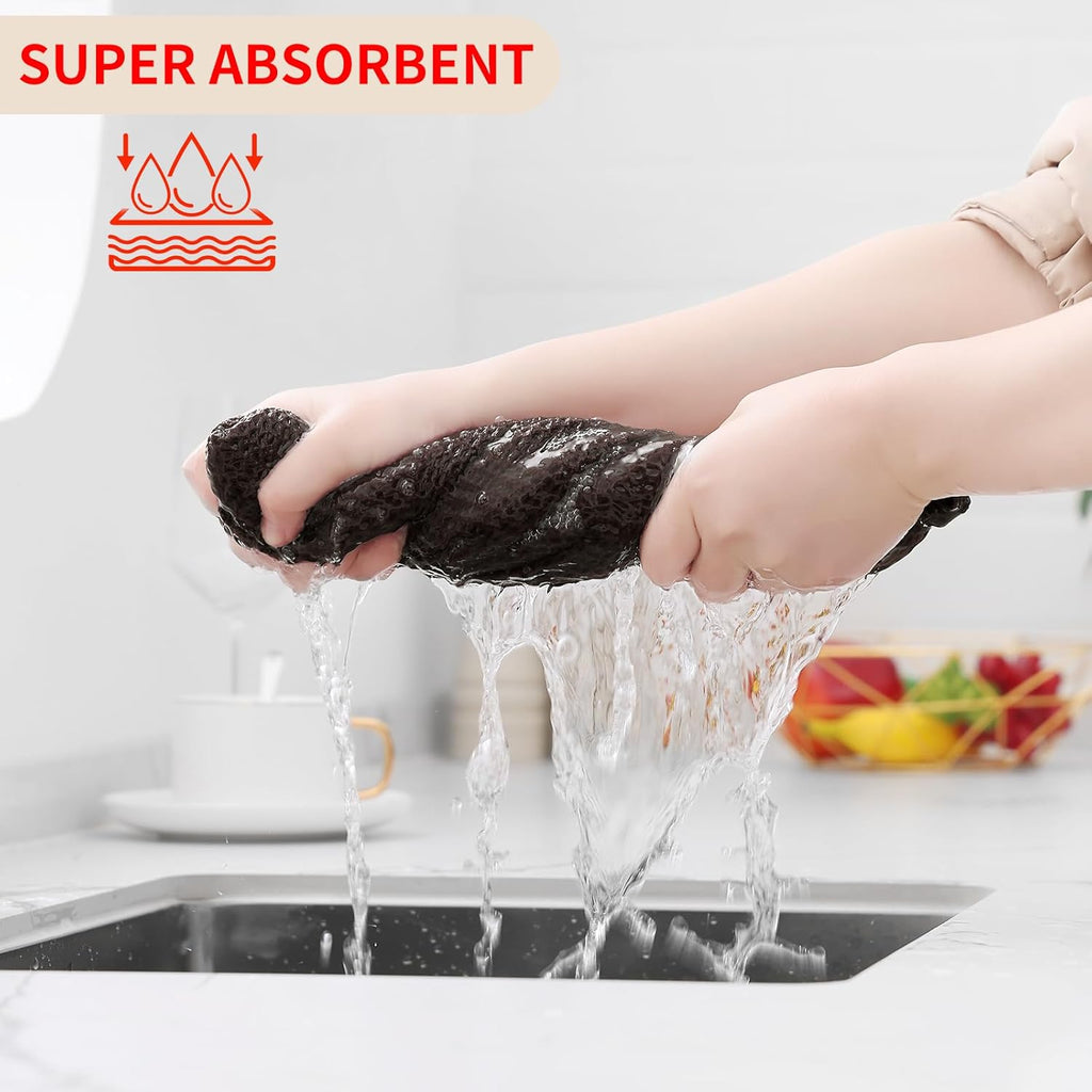 Homaxy 100% Cotton Waffle Weave Kitchen Dish Cloths, Ultra Soft Absorbent Quick Drying Dish Towels