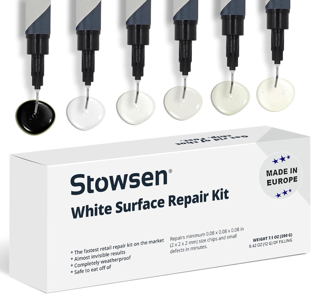 Tile Repair Kit by Stowsen - Also Works as Bathtub Repair Kit I Ideal to Fix Your Broken Chip or