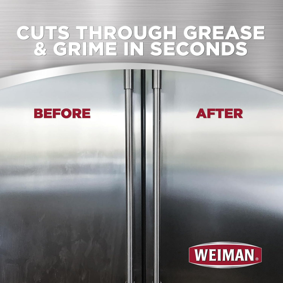 Weiman Stainless Steel Cleaner, 30 Count Cleaning Wipes, Removes Dirt, Grime, and Grease, No