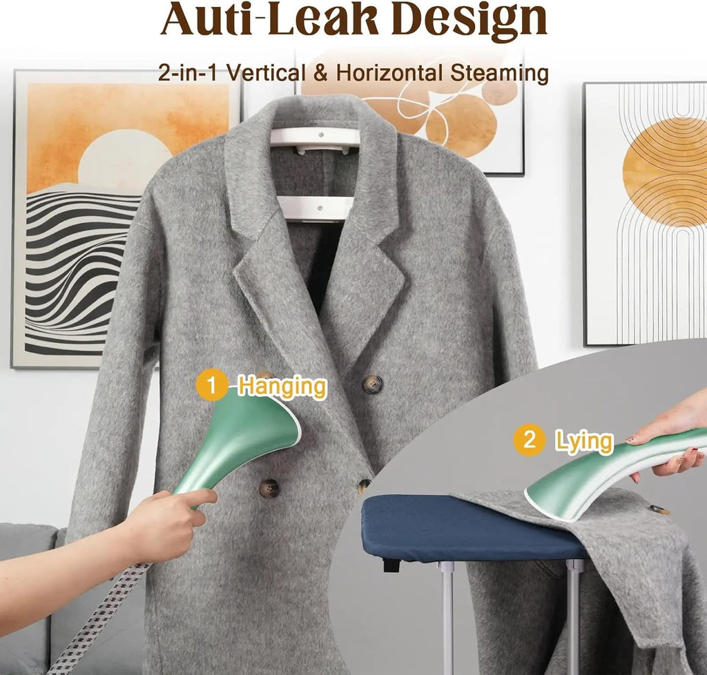 Standing Garment Steamer, 2000W Powerful Steamer for Clothes, 10 Steam Levels, 2.7L Water Tank for
