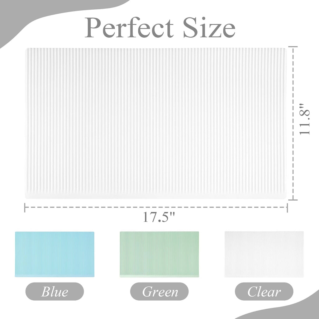 Non-Slip Silicone Refrigerator Liners for Shelves, Reusable Washable Fridge Shelf Drawer Liners