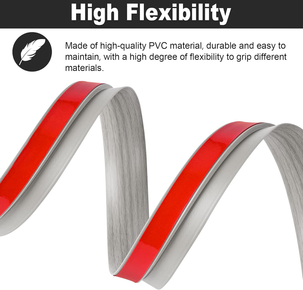 20Ft Carpet Floor Transition Strip, Self Adhesive Floor Edging Trim Strip, PVC Threshold Cover for