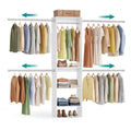 SONGMICS Closet System, Customizable Walk-In Closet Organizer System with Adjustable Hanging Rods