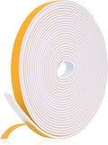 26Feet Weather Stripping Seal (1/2 Inch X 1/8 Inch) for Door Window, High Density Foam Tape