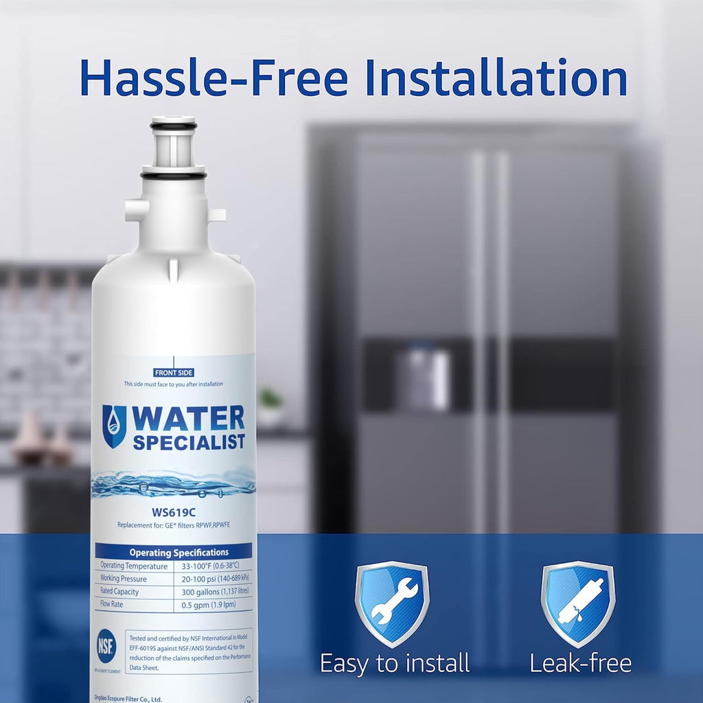 Waterspecialist Replacement for GE® RPWFE®, RPWF (Built-in CHIP) Refrigerator Water Filter