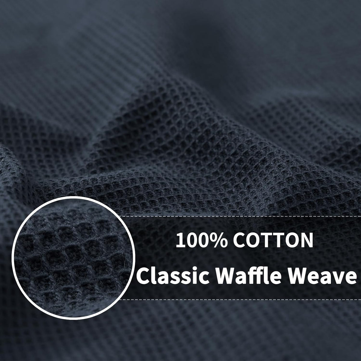 Homaxy 100% Cotton Waffle Weave Kitchen Towels - 6 Pack Soft and Absorbent Dish Towels - 16 x 26