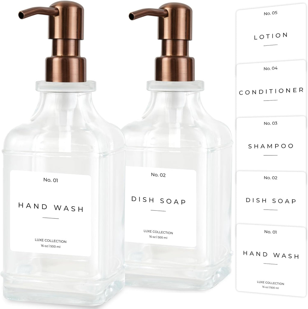 Emerson Essentials Soap Dispenser, Dish Soap Dispenser, Soap Bottle Bathroom Set, Farmhouse