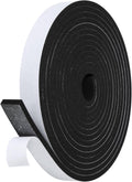 Weather Stripping Door Seal Strip- 1 Inch X 1/4 Inch X 16Feet, Strong Adhesive, Lightproof