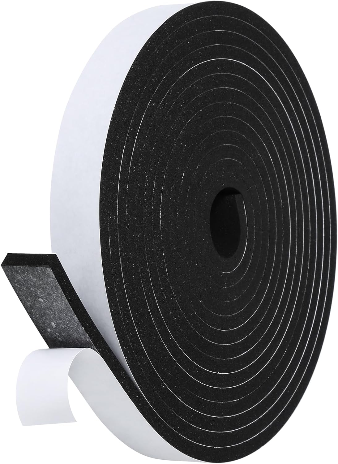 Weather Stripping Door Seal Strip- 1 Inch X 1/4 Inch X 16Feet, Strong Adhesive, Lightproof