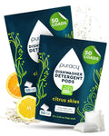 Puracy Dishwasher Pods, Natural Dishwasher Detergent, Citrus Skies Dish tabs - Enzyme-Powered, Spot