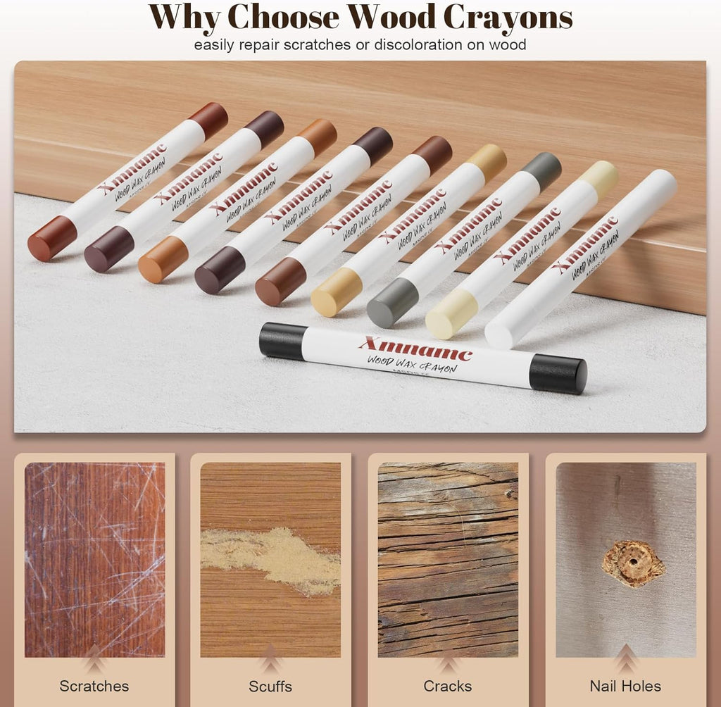 20 Colors Wood Filler Sticks Furniture Markers Touch up,Fill Putty Stick for Repair Furniture