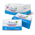 All - Purpose Travel Wipes, 55 Individually Wrapped 75% Alcohol Antibacterial Hand Sanitizing Wipes