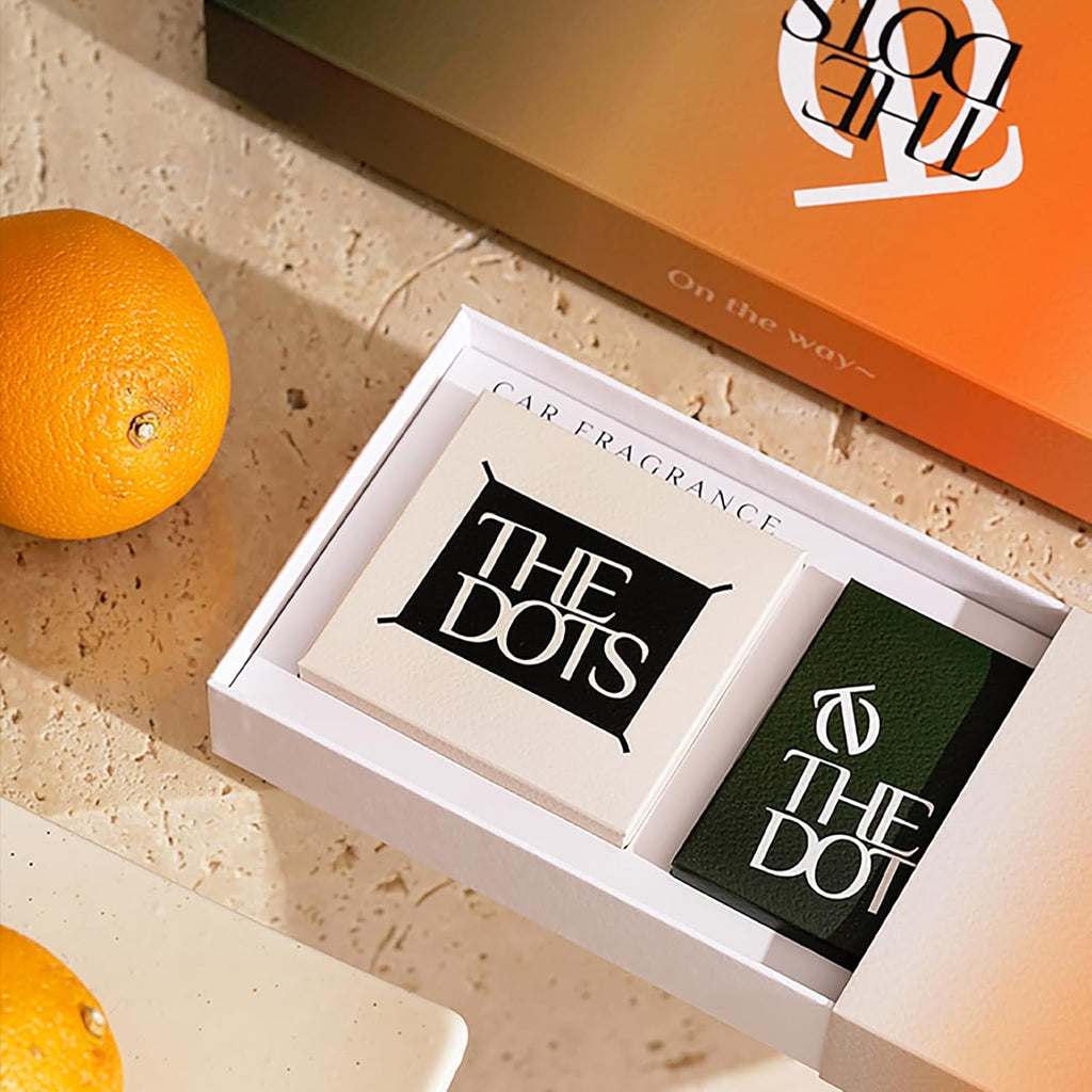 THEDOTS Series Sicilian Orange Car Vent Clip, Fabric Sachet Air Freshener, 30 Days Long-Lasting for