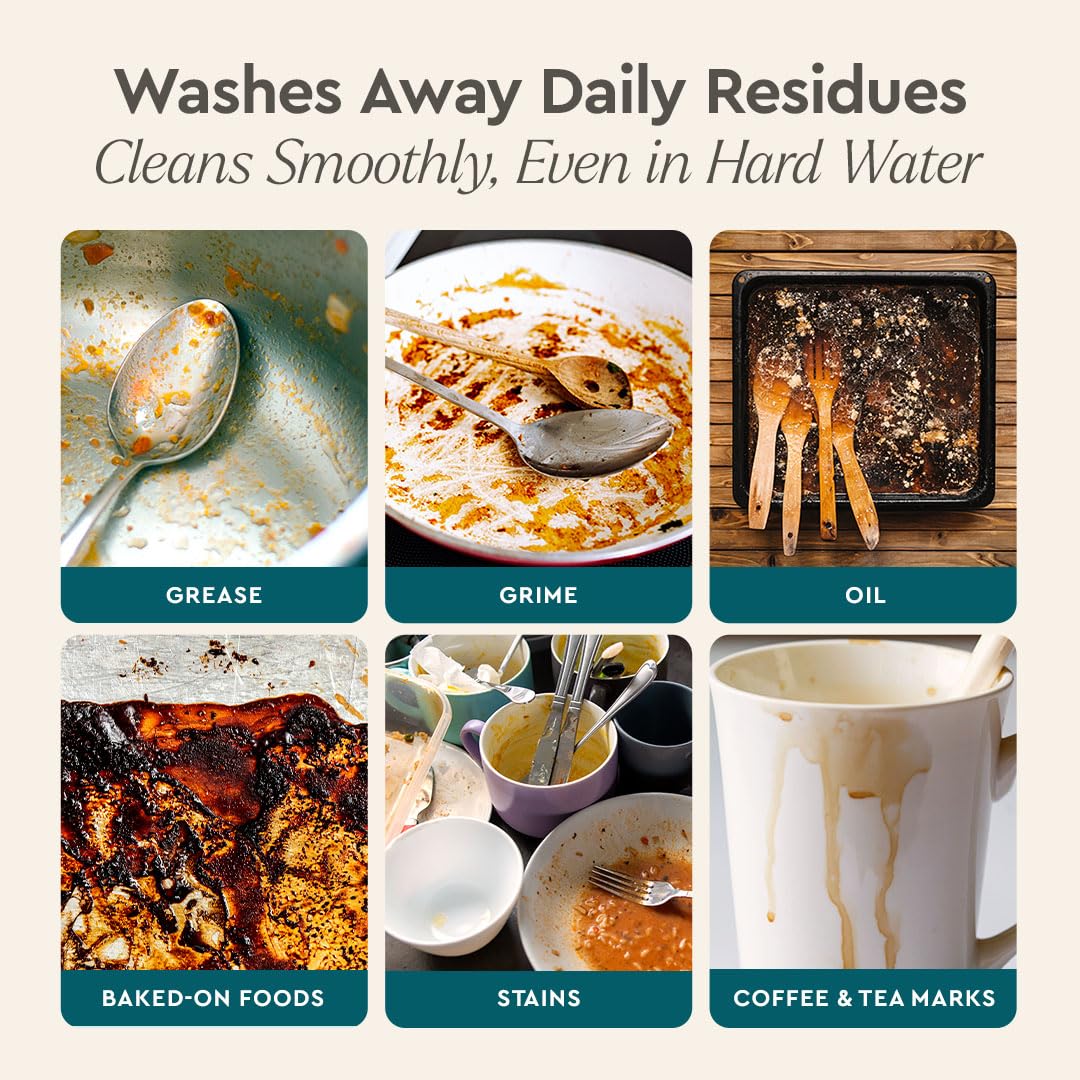 Puracy Dishwasher Pods, Natural Dishwasher Detergent, Free & Clear Dish tabs - Enzyme-Powered, Spot