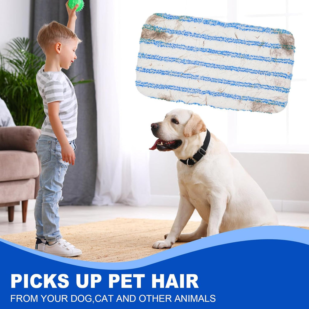 4 Pack Reusable Mop Replacement Pads Suitable for 15*8 inch Flat Mops, Compatible with Hardwood