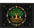 Black Microfiber Dish Drying Mat for Kitchen Counter 18"x24" Ancient Life Tree Decorative Dishes