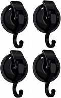 Wreath Cup Hook, Easy to Install and Remove, No Hole Punched,Black- Plated Plished Super Suction