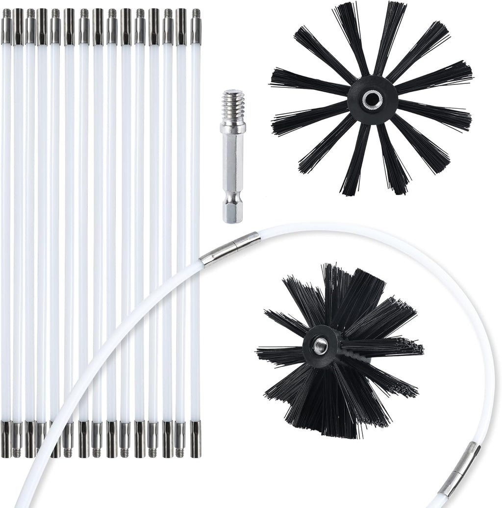 HOKLNUSE Dryer Vent Cleaner Kit Chimney Sweep Cleaning Tools Pellet Stove Cleaner Kit Air Dryer