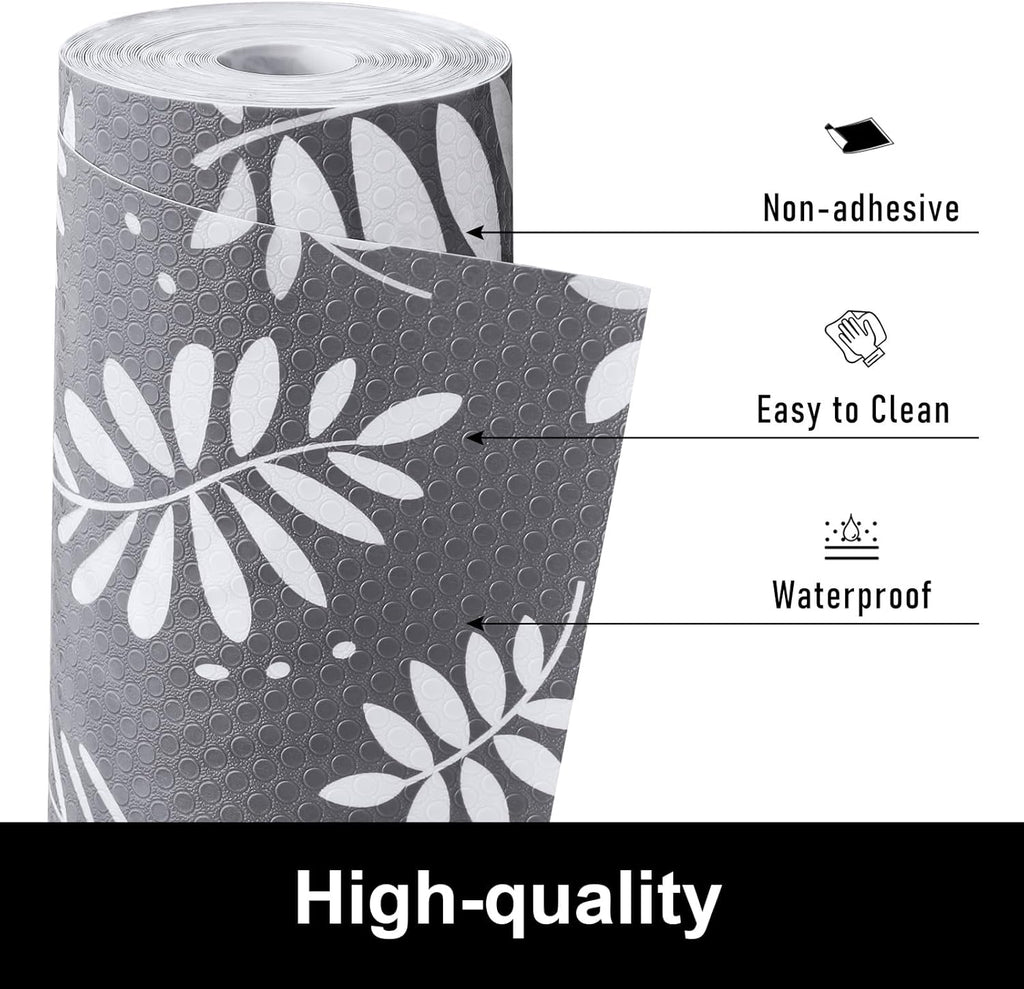 Cooyes Shelf Liners for Kitchen Cabinets Waterproof & Oil-Proof Kitchen Cupboard Mats Non-Slip