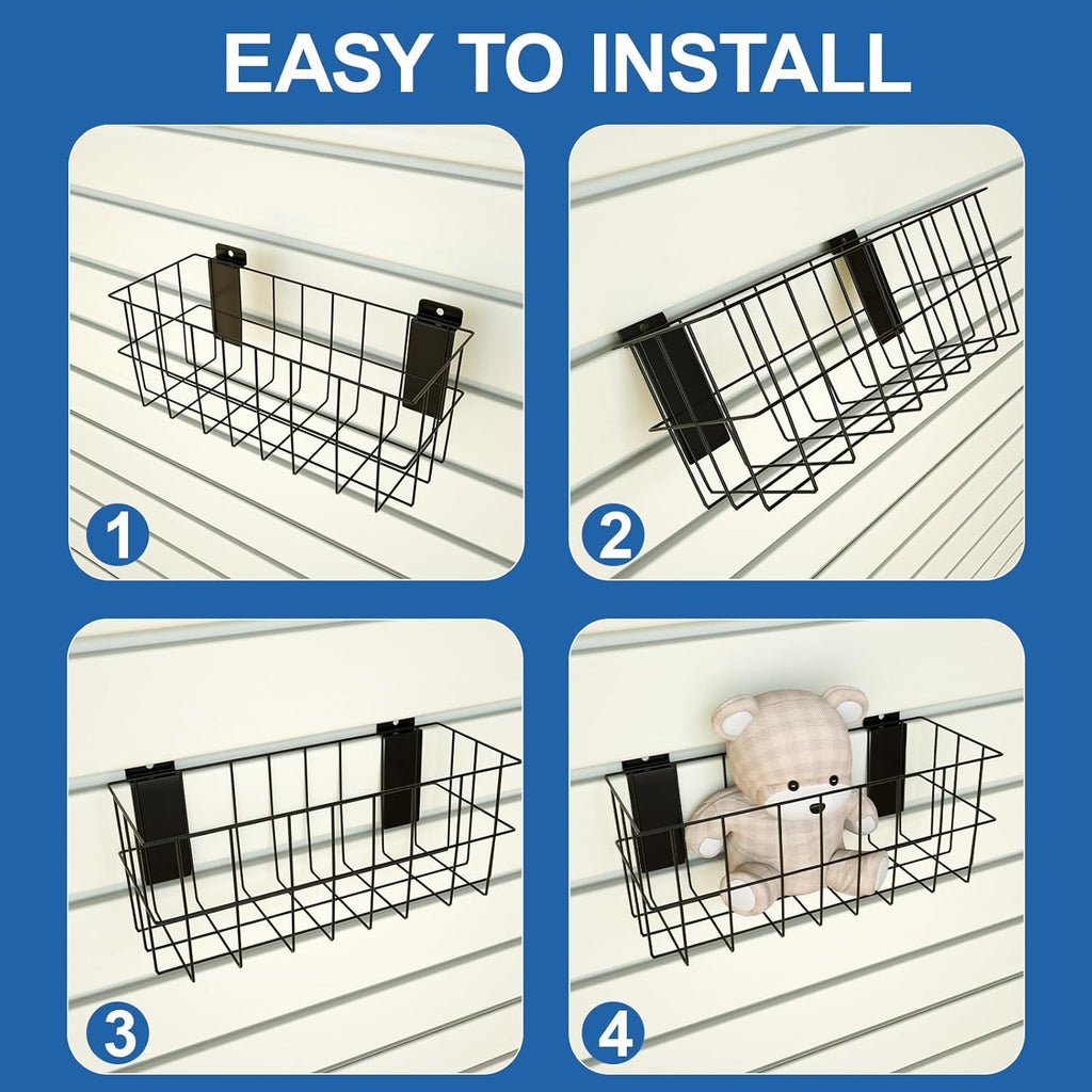 NeatiEase 29 PCS Slatwall Accessories Kit for Garage Rooms Shops Storage, Slat Wall Accessory